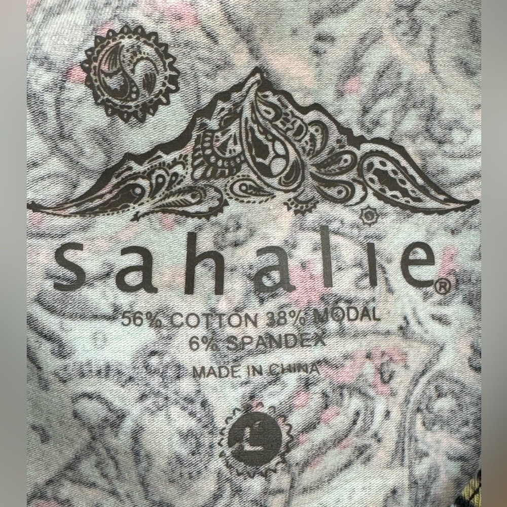Sahalie Short Sleeve Dress Colorful Paisley Print Large Casual Dress Athleisure - Picture 7 of 8